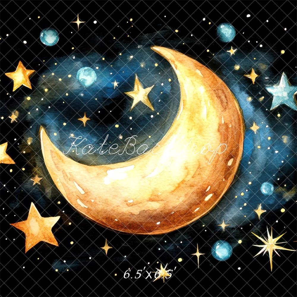 Kate Lune Étoiles Nuit Ciel Toile de fond conçue par Mini MakeBelieve - Kate Backdrop FR