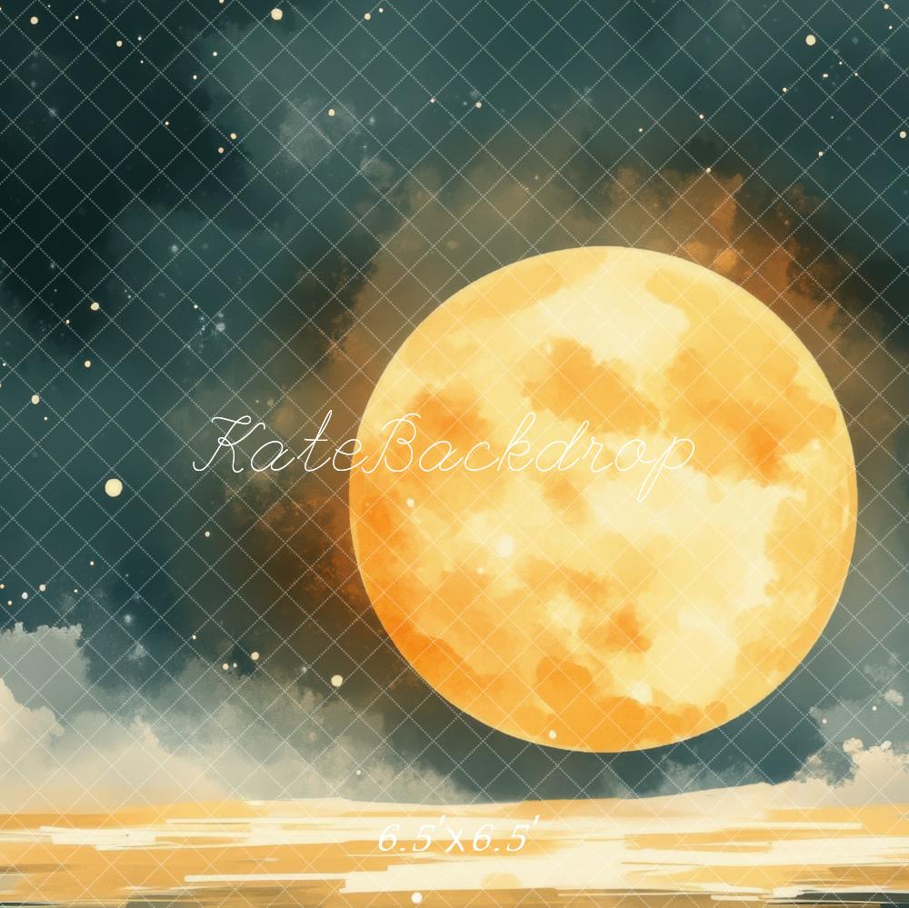 Kate Pleine lune Nuit Ciel Plage Toile de fond conçue par Mini MakeBelieve - Kate Backdrop FR