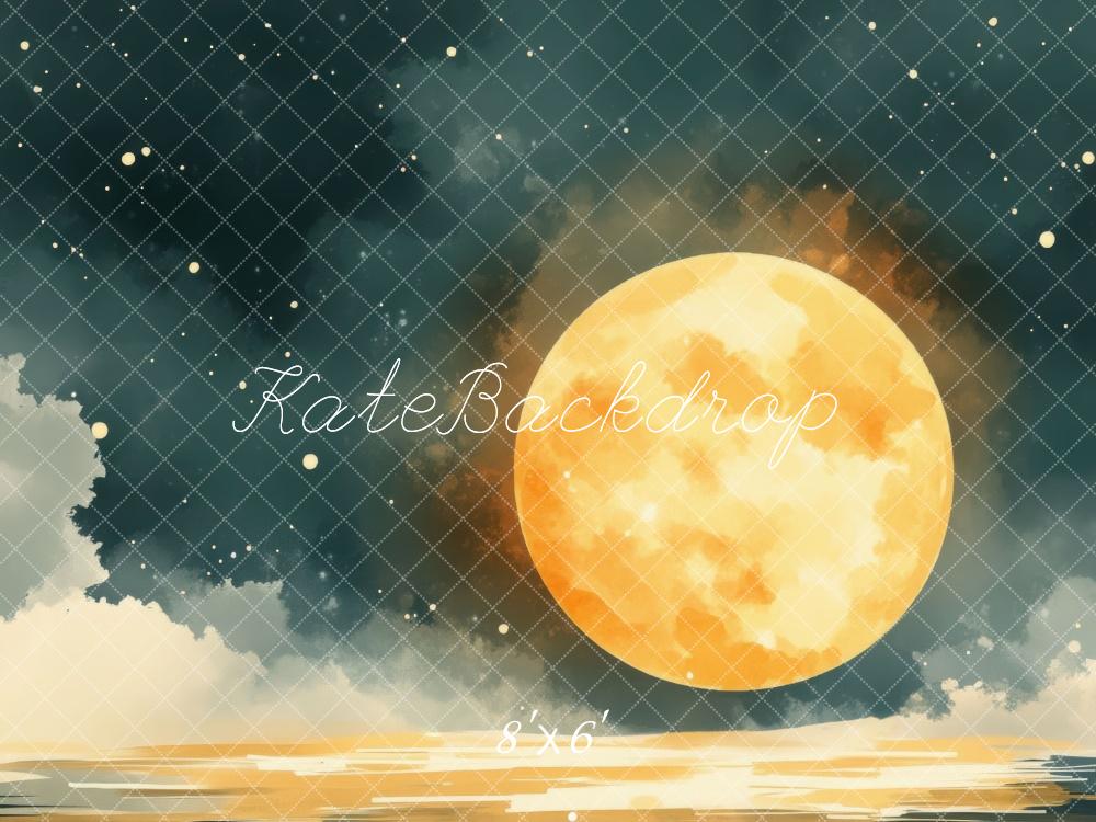 Kate Pleine lune Nuit Ciel Plage Toile de fond conçue par Mini MakeBelieve - Kate Backdrop FR