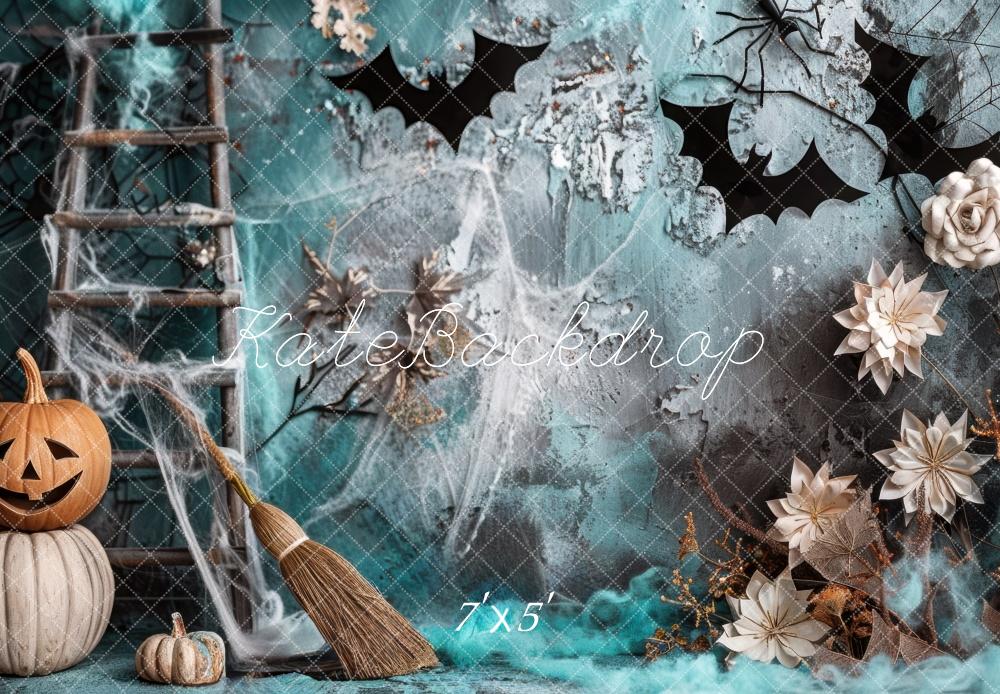 Kate Halloween Effrayant Citrouille Chauve-souris Toile de fond conçue par Mini MakeBelieve - Kate Backdrop FR