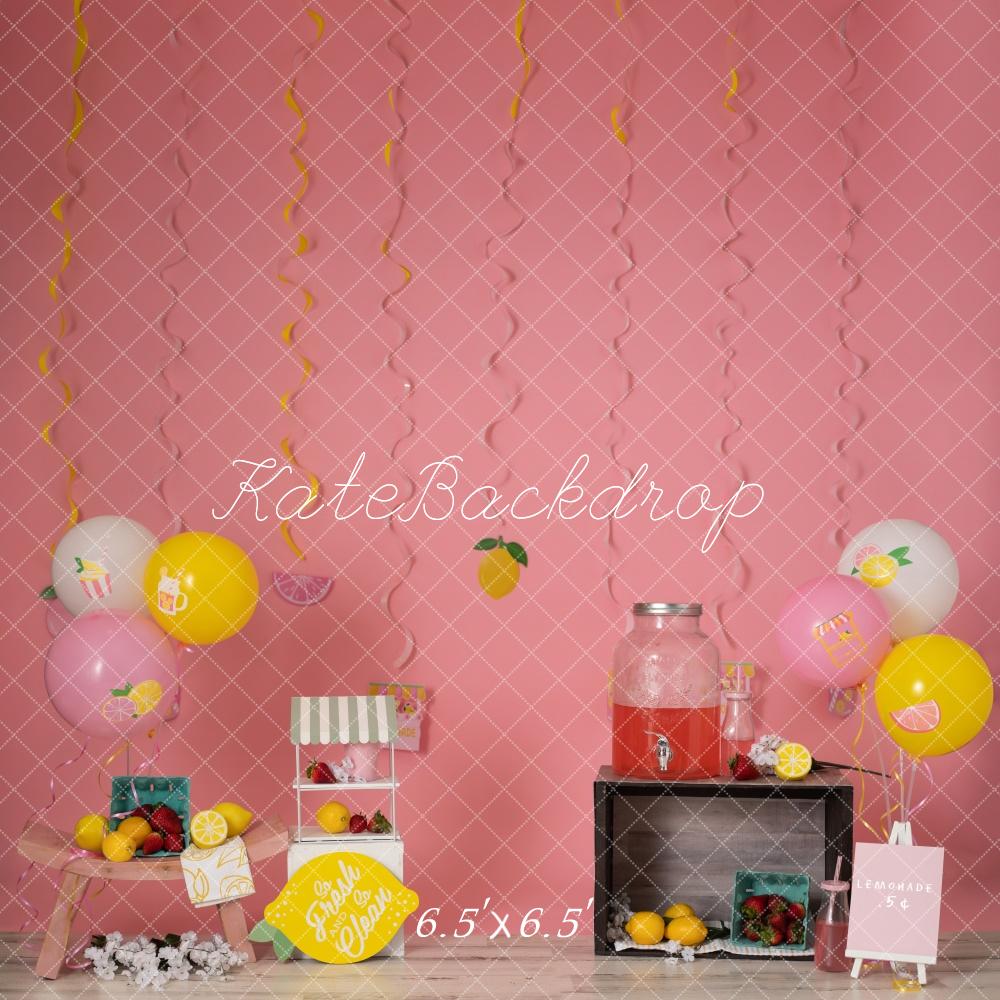 Kate Stand de limonade Rose Cake smash Toile de fond conçu par Erin Larkins - Kate Backdrop FR