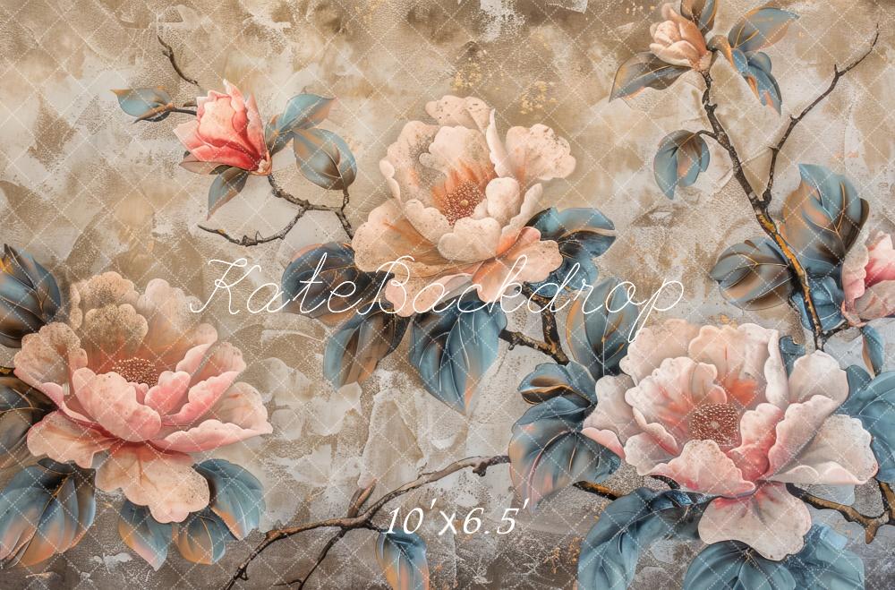 Kate Beaux-arts Floral Vintage Portrait Toile de fond conçue par Lidia Redekopp - Kate Backdrop FR