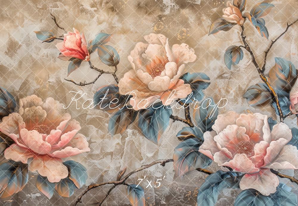 Kate Beaux-arts Floral Vintage Portrait Toile de fond conçue par Lidia Redekopp - Kate Backdrop FR