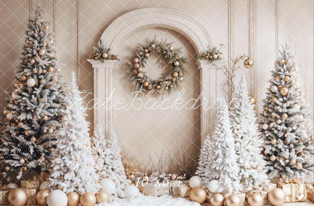 Kate Sapin de Noël Hiver Rétro Arche Décors Toile de fond conçue par Emetselch - Kate Backdrop FR