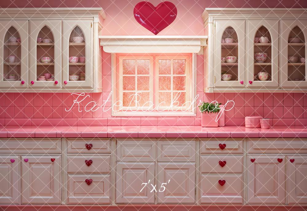 Kate Saint Valentin Barbie Rose Cuisine Toile de fond conçue par Emetselch - Kate Backdrop FR