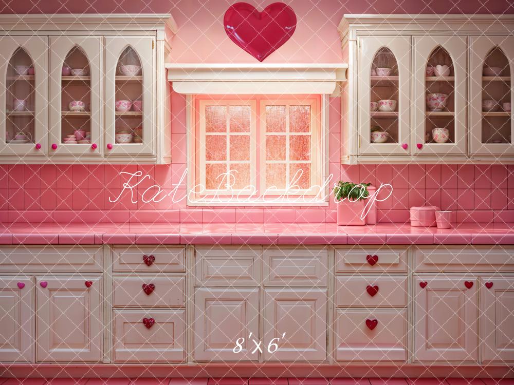 Kate Saint Valentin Barbie Rose Cuisine Toile de fond conçue par Emetselch - Kate Backdrop FR