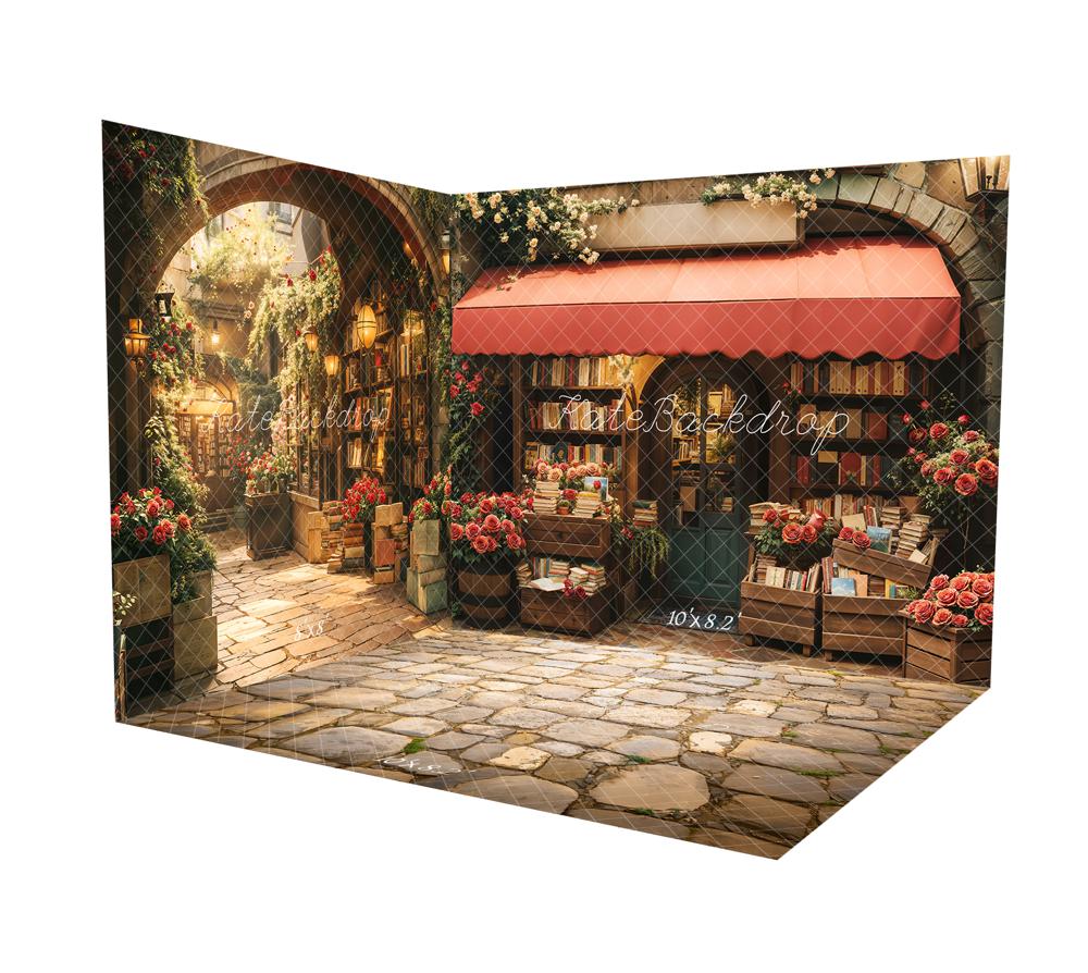 Kate Saint Valentin Fleurs Librairie Arche Ensemble de chambre - Kate Backdrop FR