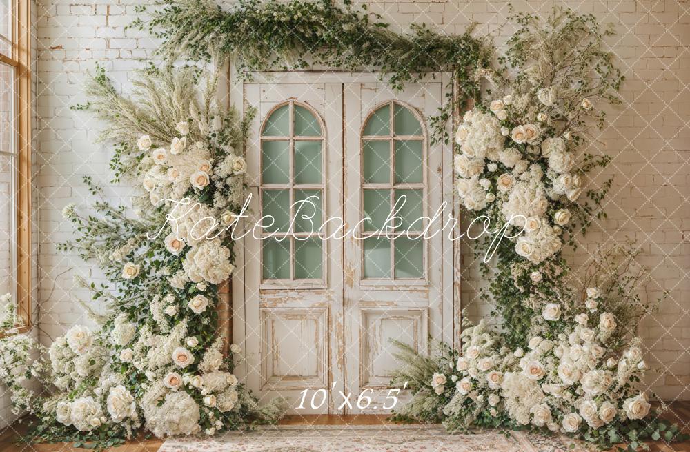 Kate Printemps Mariage Fleurs Porte Toile de fond conçue par Emetselch