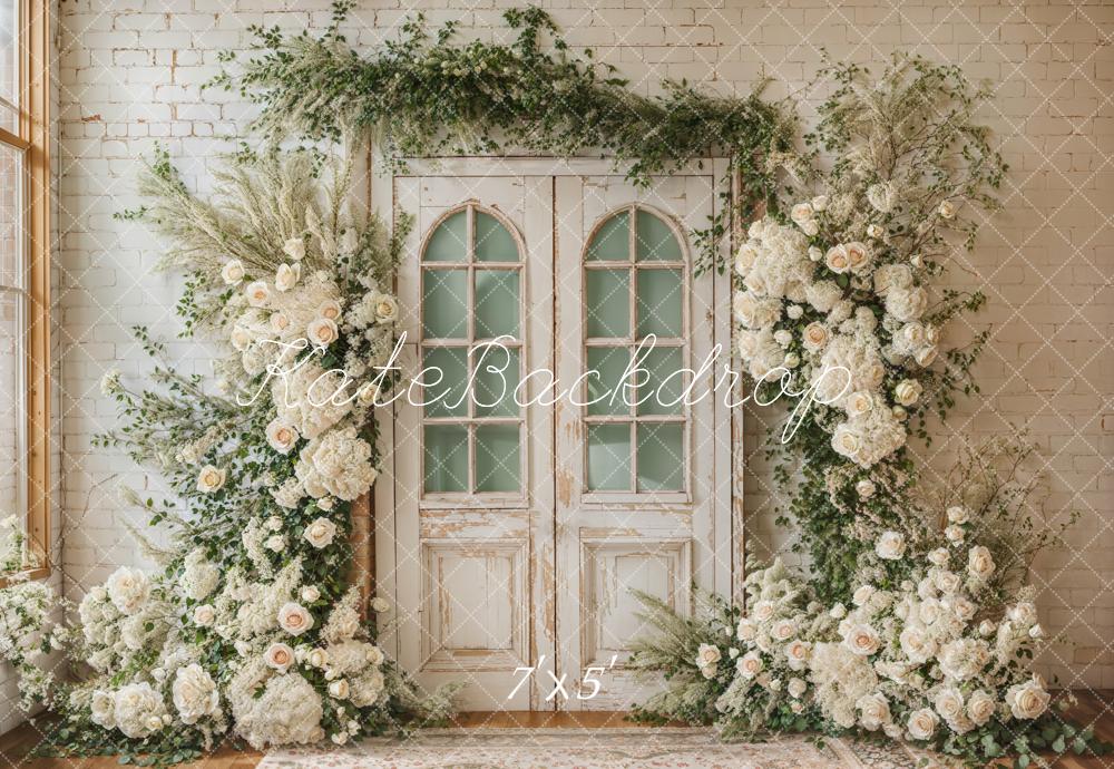 Kate Printemps Mariage Fleurs Porte Toile de fond conçue par Emetselch