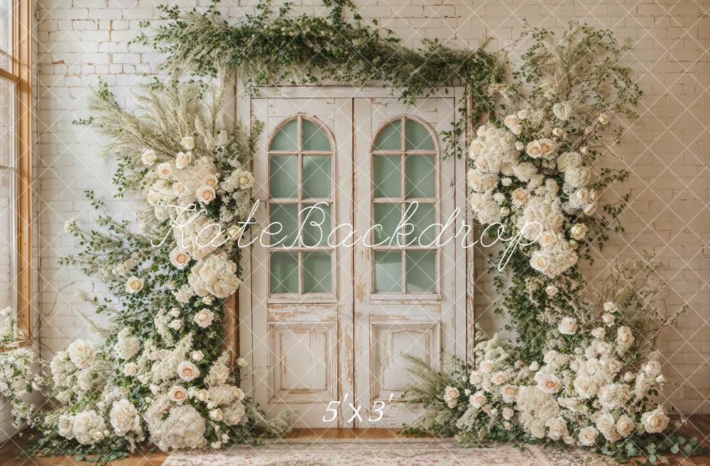 Kate Printemps Mariage Fleurs Porte Toile de fond conçue par Emetselch