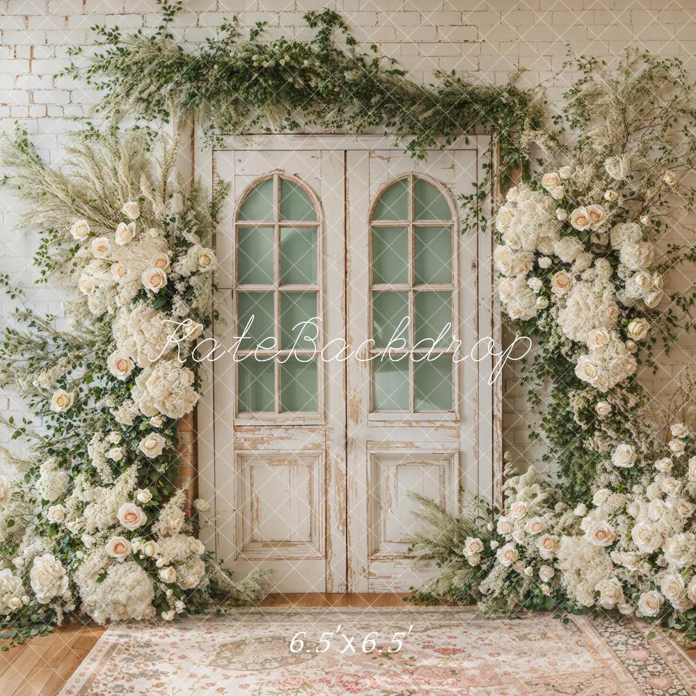 Kate Printemps Mariage Fleurs Porte Toile de fond conçue par Emetselch