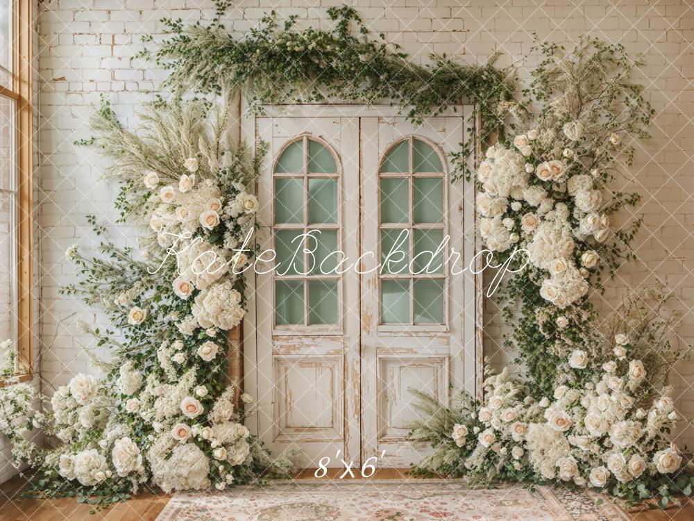 Kate Printemps Mariage Fleurs Porte Toile de fond conçue par Emetselch