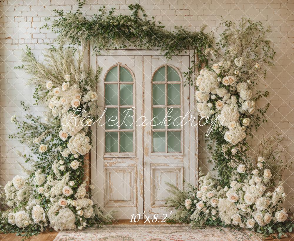 Kate Printemps Mariage Fleurs Porte Toile de fond conçue par Emetselch