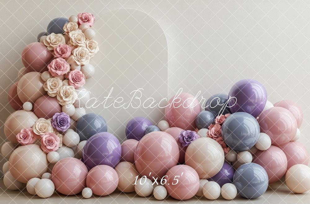 PROMO Kate Mariage Ballons Fleur Anniversaire Toile de fond conçue par Mini MakeBelieve - Kate Backdrop FR