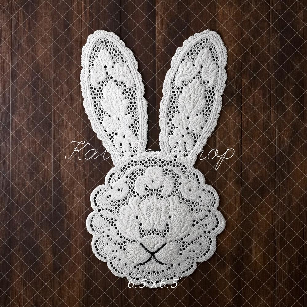 Kate Pâques Lapin en dentelle Bois Sol Toile de fond conçue par Mini MakeBelieve