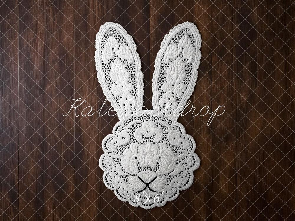 Kate Pâques Lapin en dentelle Bois Sol Toile de fond conçue par Mini MakeBelieve