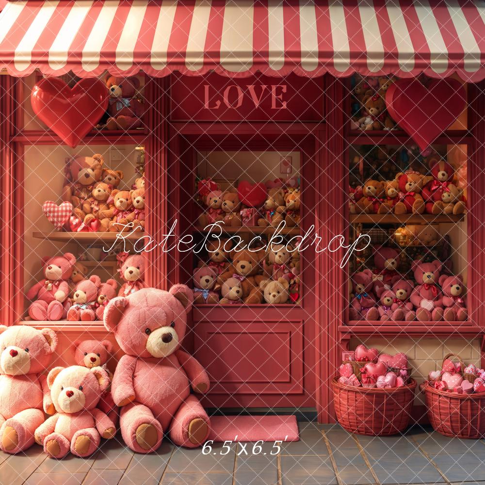 Kate Saint Valentin Ours en peluche Magasin Toile de fond conçue par Emetselch