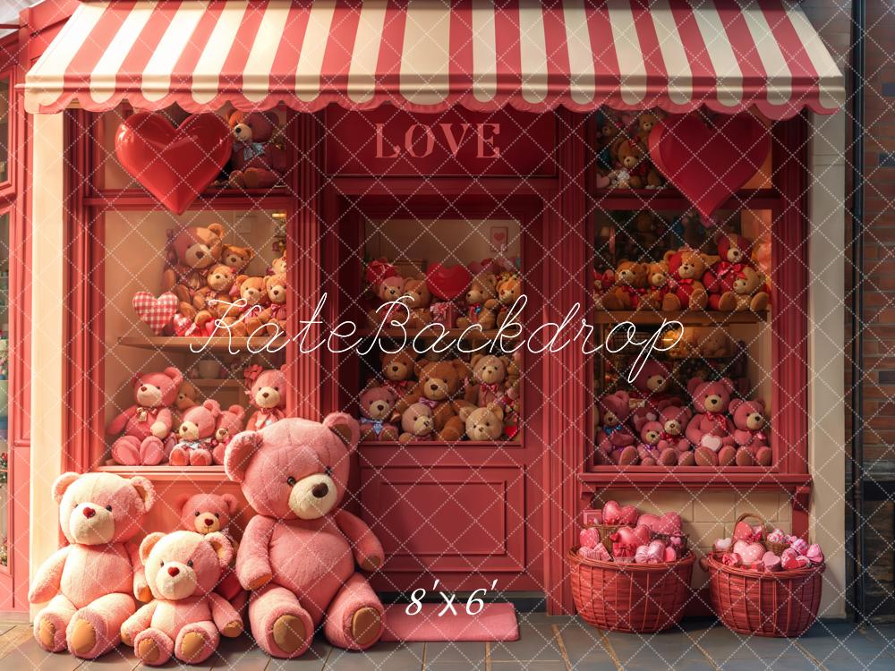 Kate Saint Valentin Ours en peluche Magasin Toile de fond conçue par Emetselch