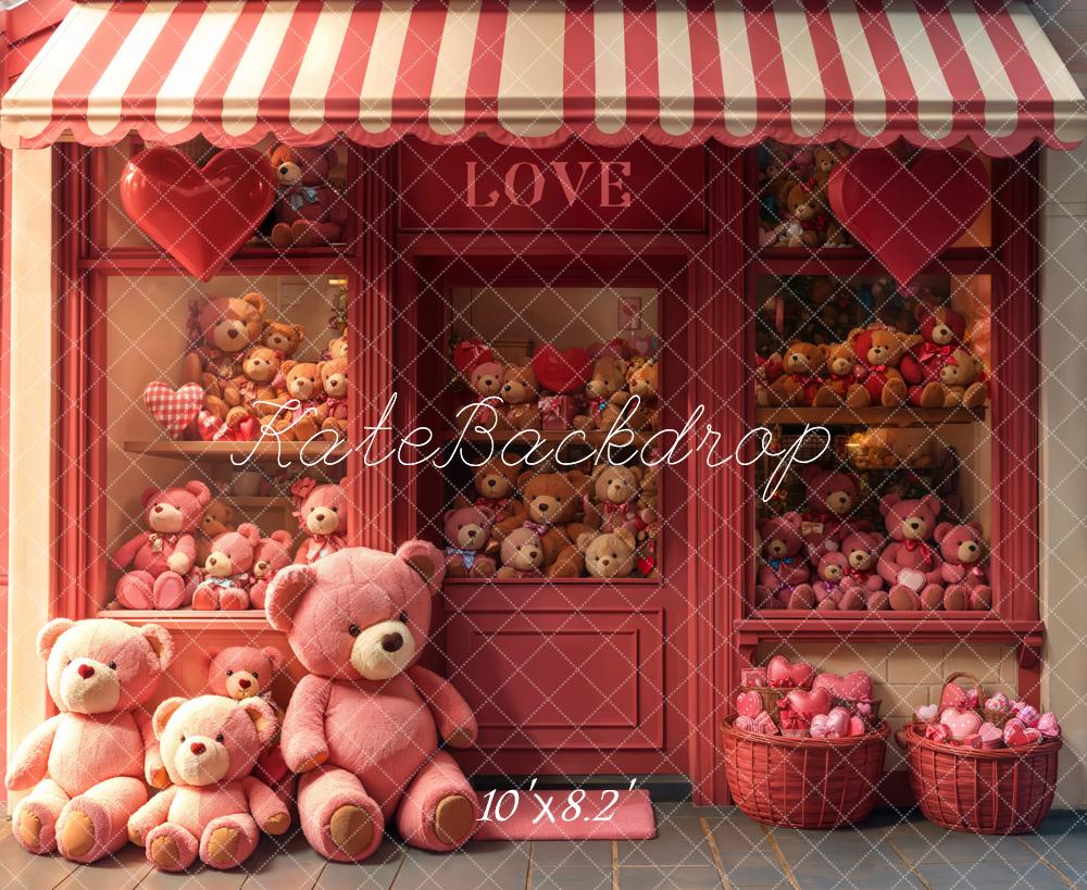 Kate Saint Valentin Ours en peluche Magasin Toile de fond conçue par Emetselch