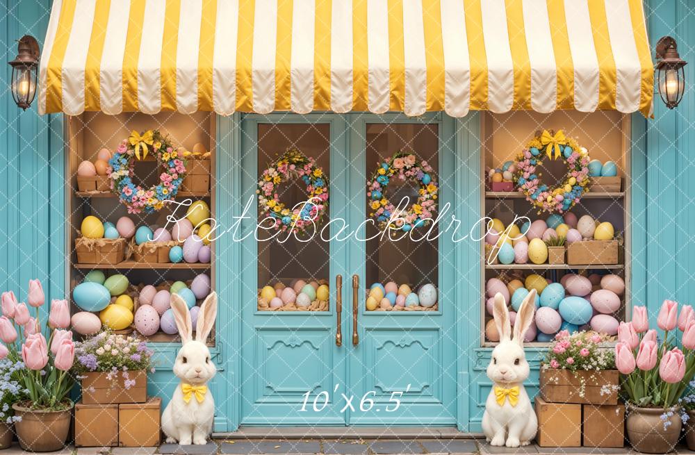 Kate Pâques Lapin Fleurs Œufs Boutique Toile de fond conçue par Emetselch