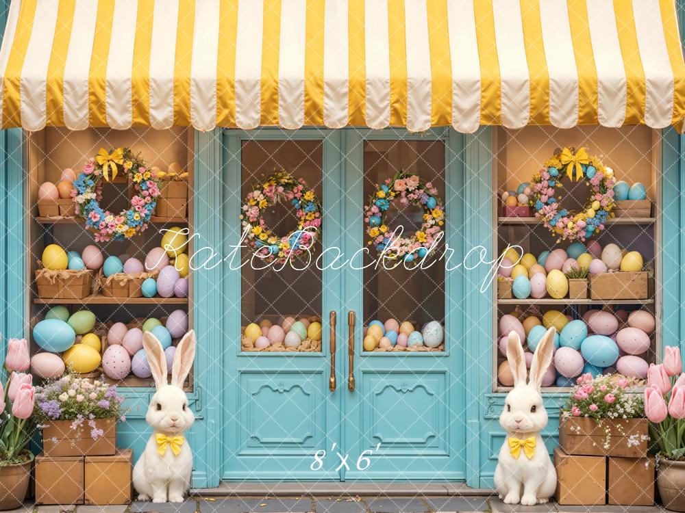 Kate Pâques Lapin Fleurs Œufs Boutique Toile de fond conçue par Emetselch