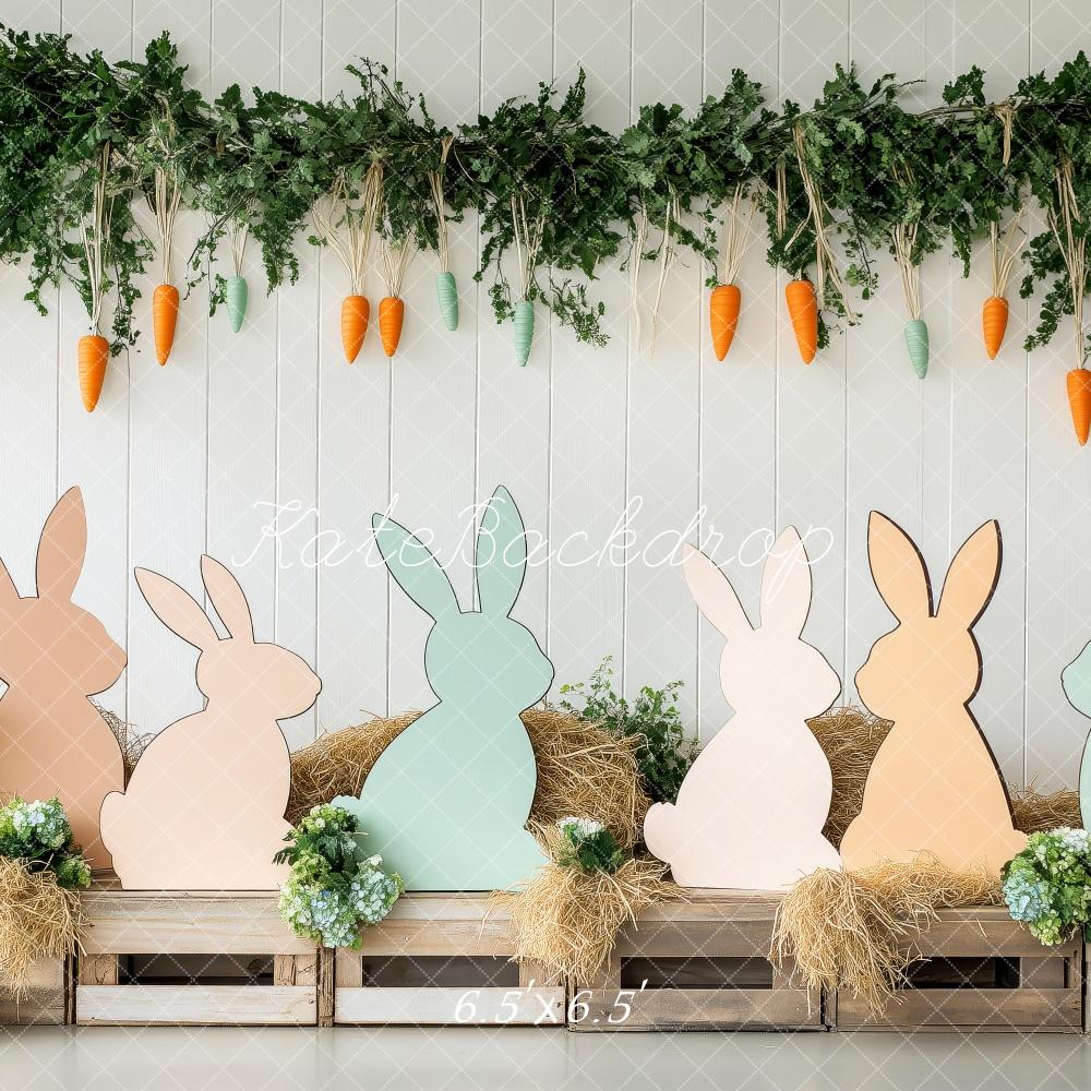 Kate Pâques Silhouettes de Lapin Carotte Toile de fond conçue par Patty Roberts