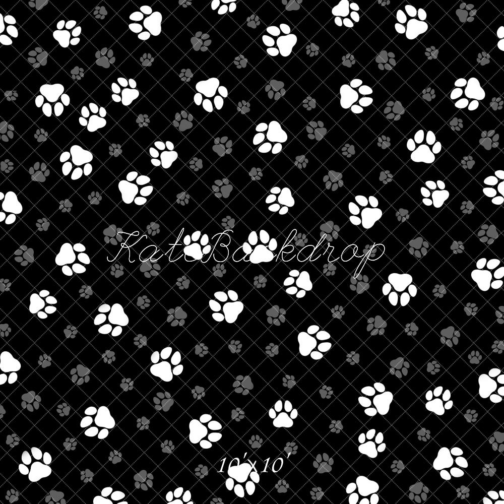 Kate Noir & Blanc Motif de Patte Toile de fond conçue par Mandy Ringe