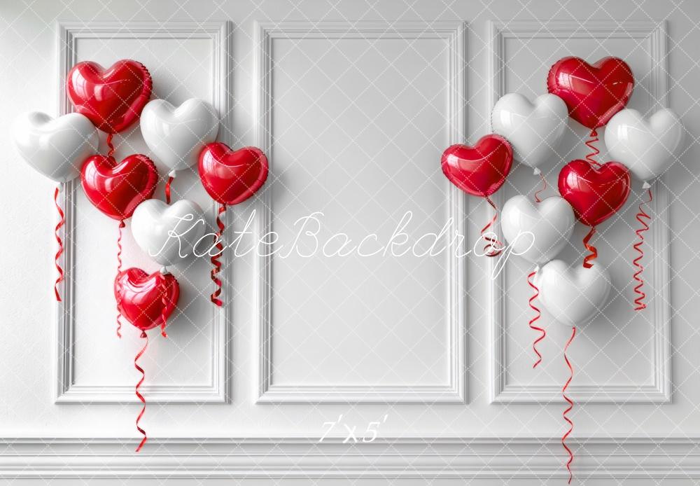 Kate Saint-Valentin Ballons Mur Rétro Toile de fond conçue par Mini MakeBelieve