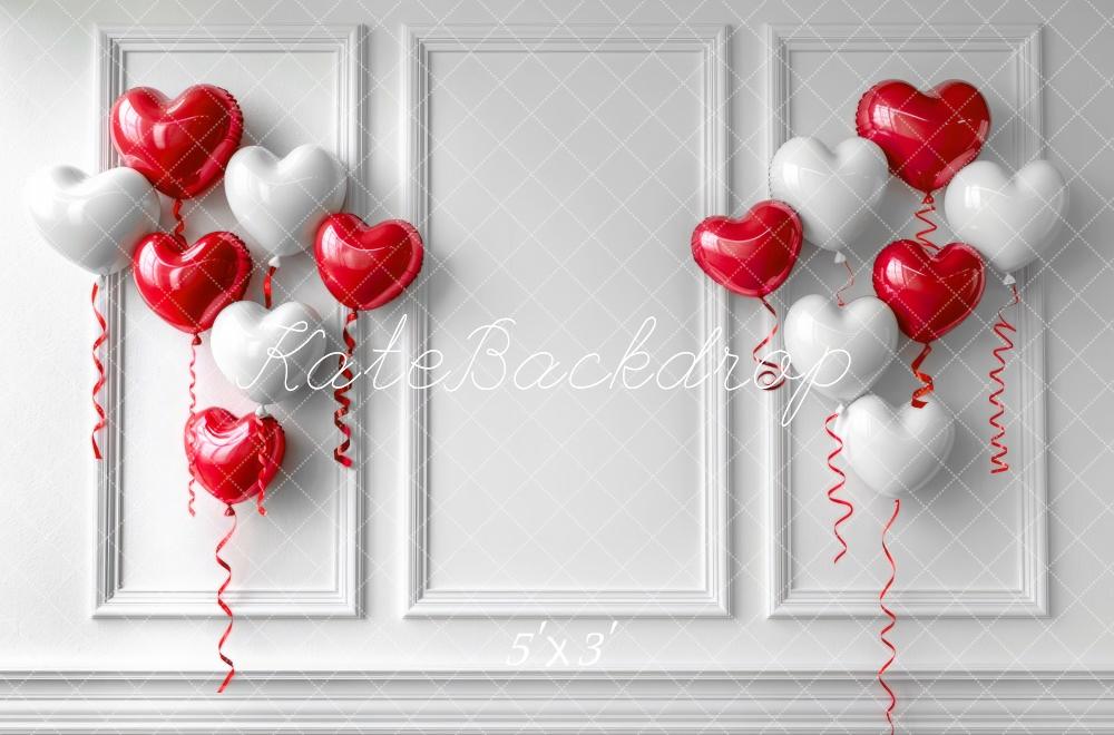 Kate Saint-Valentin Ballons Mur Rétro Toile de fond conçue par Mini MakeBelieve