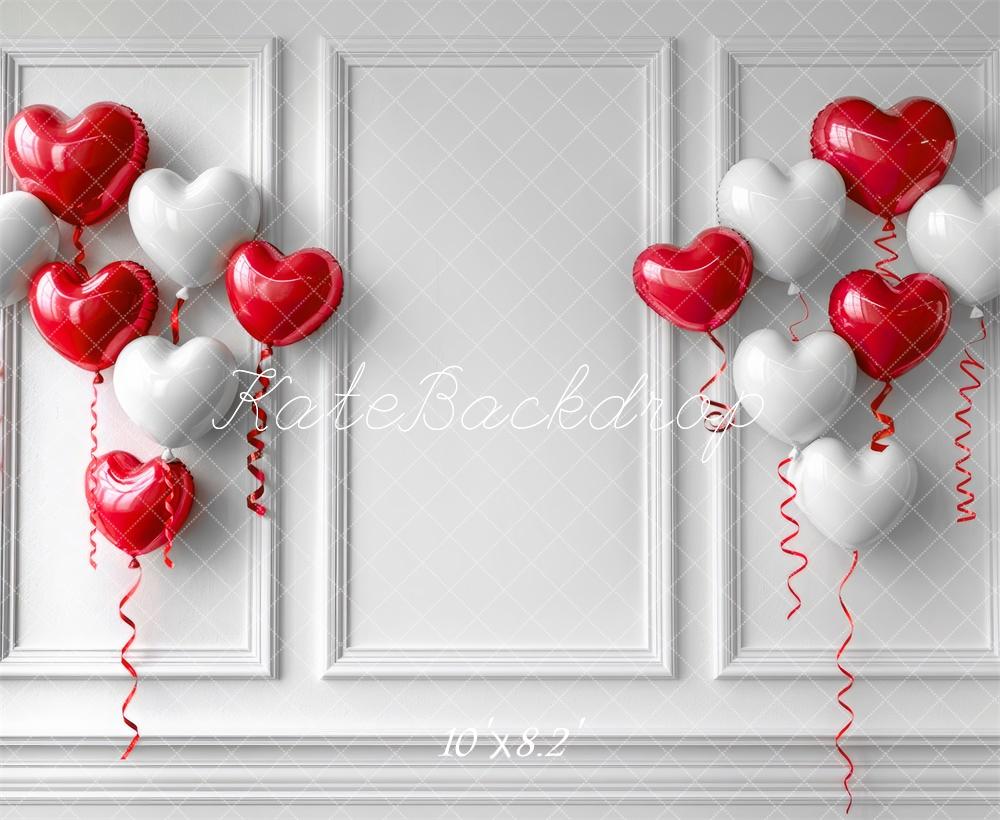 Kate Saint-Valentin Ballons Mur Rétro Toile de fond conçue par Mini MakeBelieve