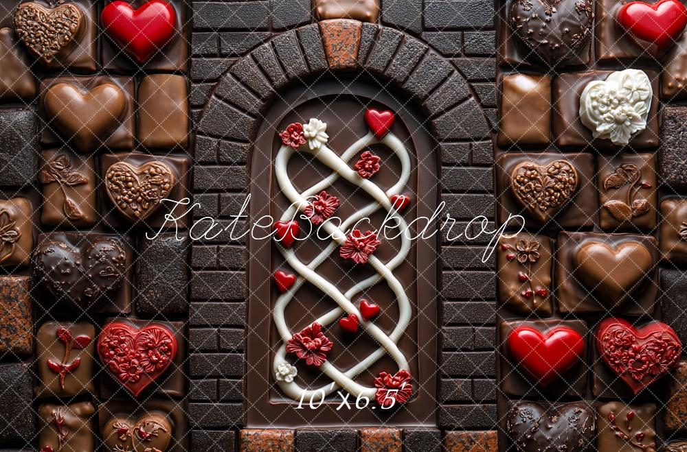 Kate Saint Valentin Chocolat Arche Toile de fond conçue par Mini MakeBelieve