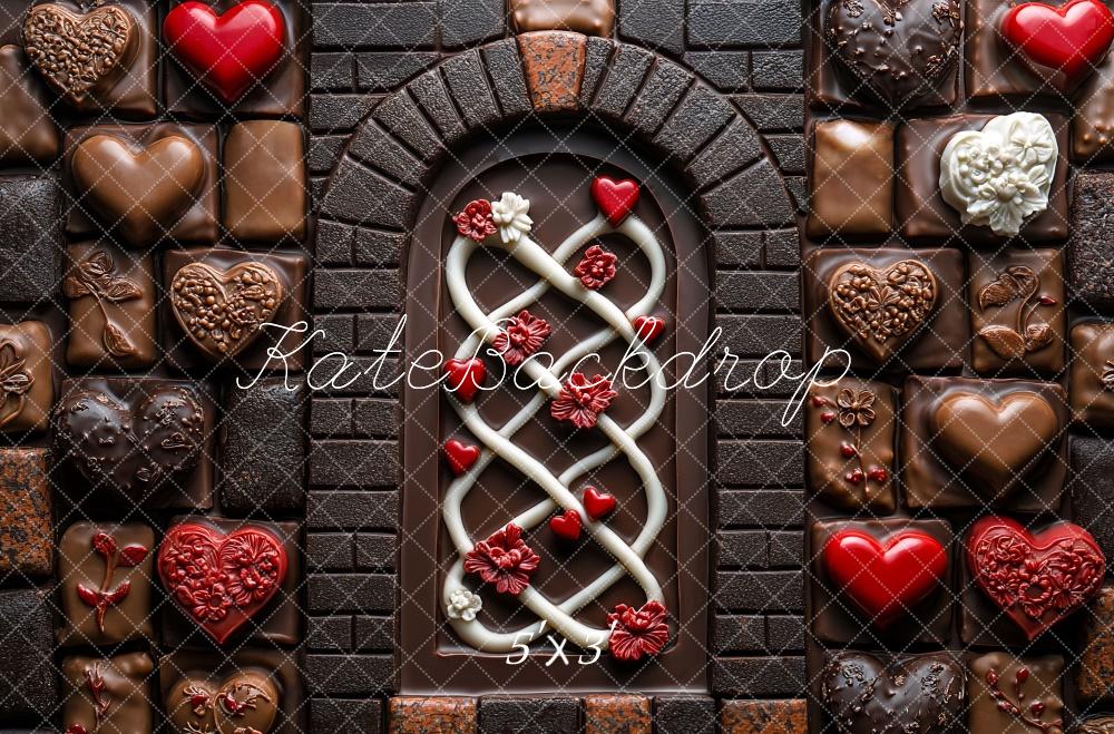 Kate Saint Valentin Chocolat Arche Toile de fond conçue par Mini MakeBelieve