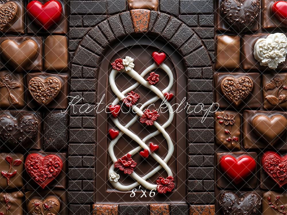 Kate Saint Valentin Chocolat Arche Toile de fond conçue par Mini MakeBelieve