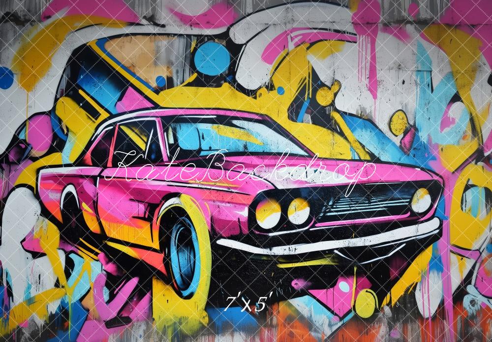 Kate Mur de Graffitis Voiture de Sport Toile de fond conçue par Patty Roberts