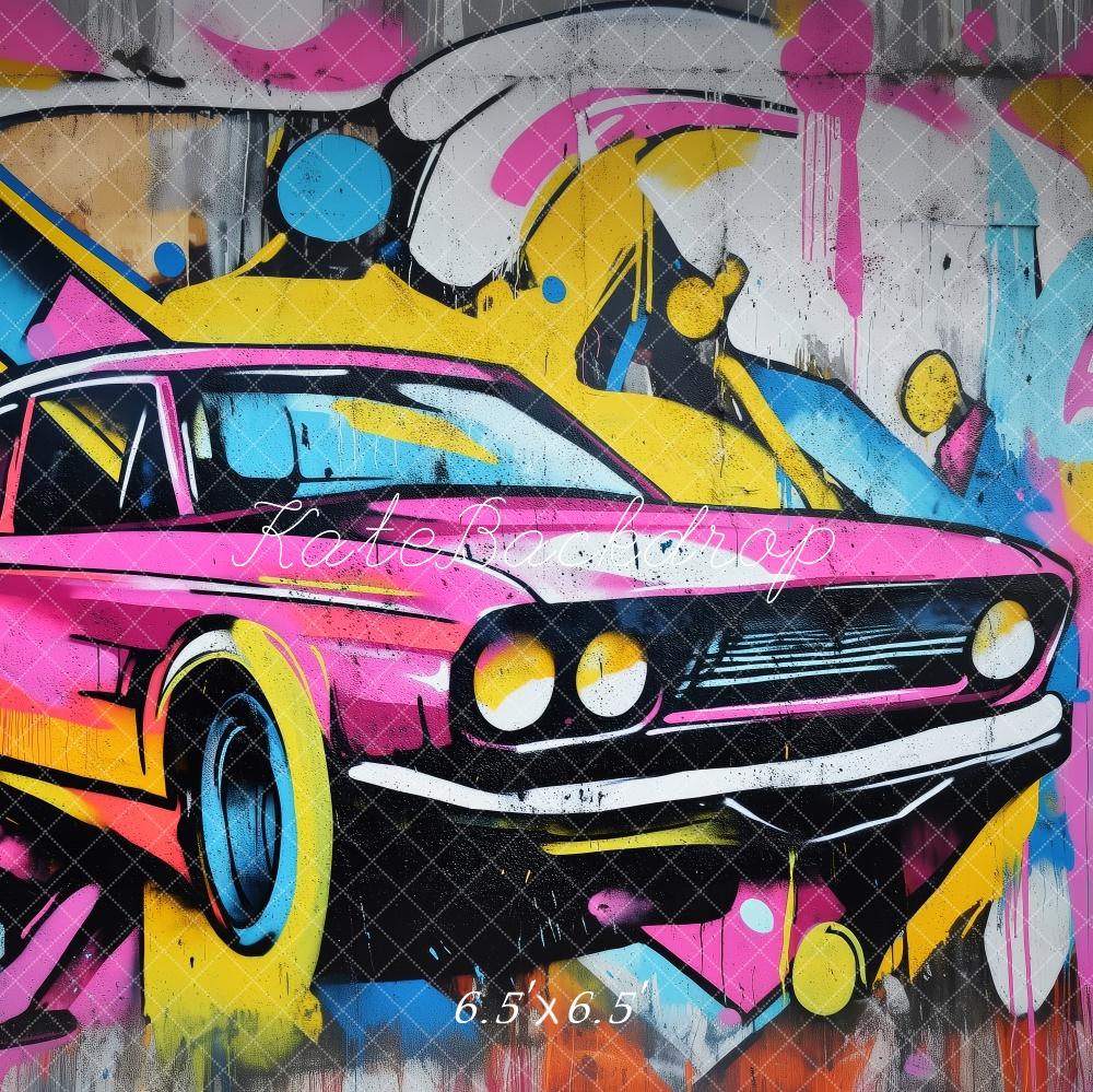 Kate Mur de Graffitis Voiture de Sport Toile de fond conçue par Patty Roberts