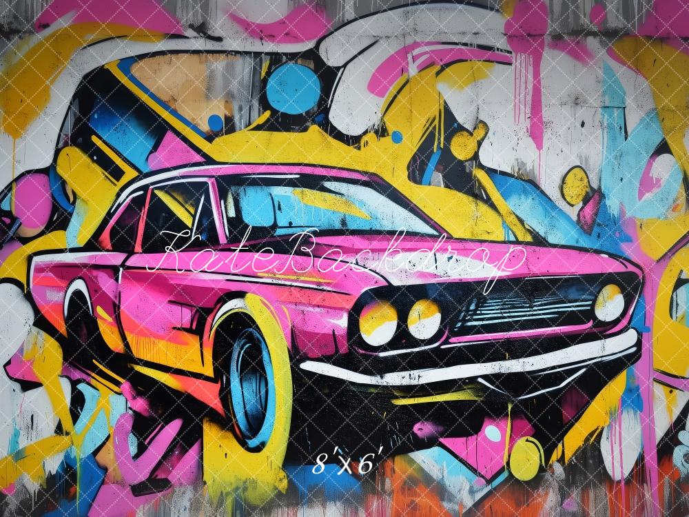 Kate Mur de Graffitis Voiture de Sport Toile de fond conçue par Patty Roberts