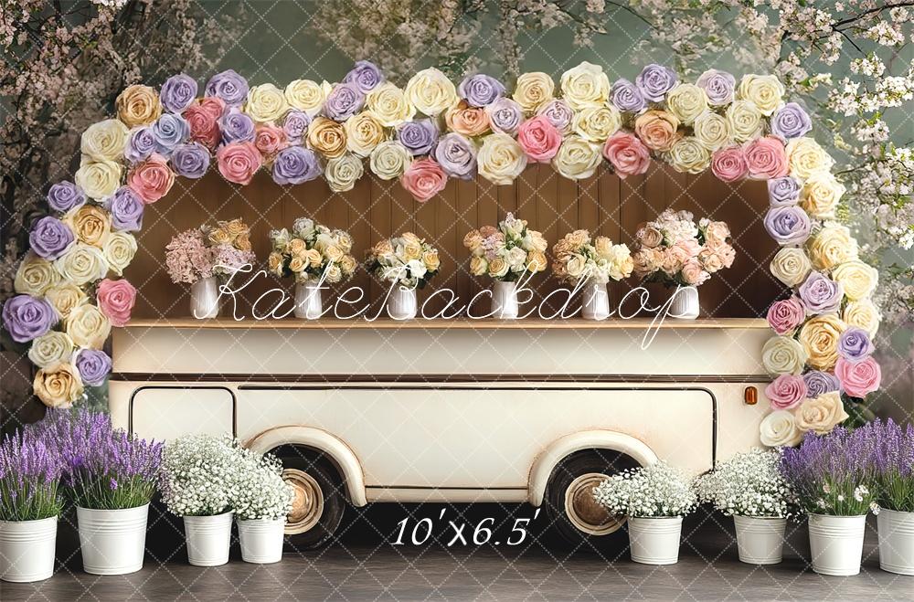 Kate Fête des mères Mariage Camping-car Toile de fond conçue par Mini MakeBelieve