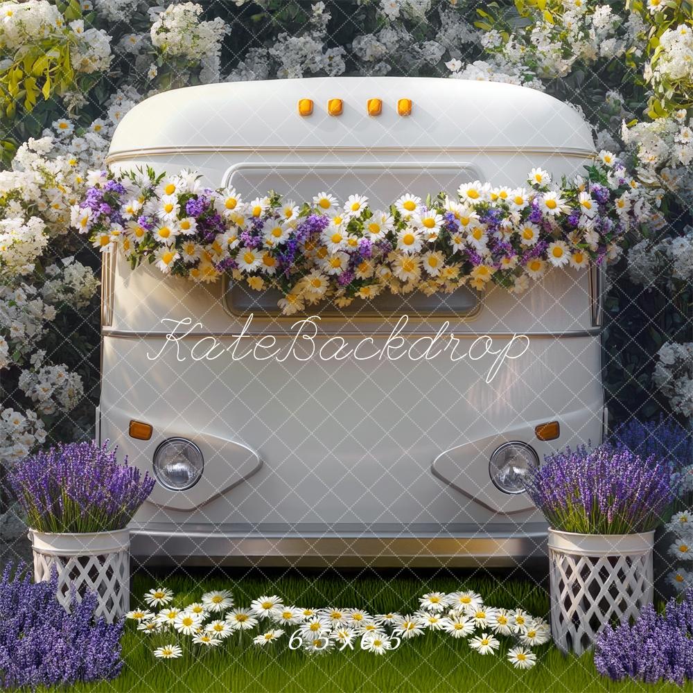 Kate Fête des mères Camping-car Fleurs Toile de fond conçue par Mini MakeBelieve