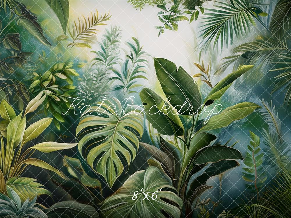 Kate Jungle Plantes Peinture Murale Toile de fond conçue par Mandy Ringe