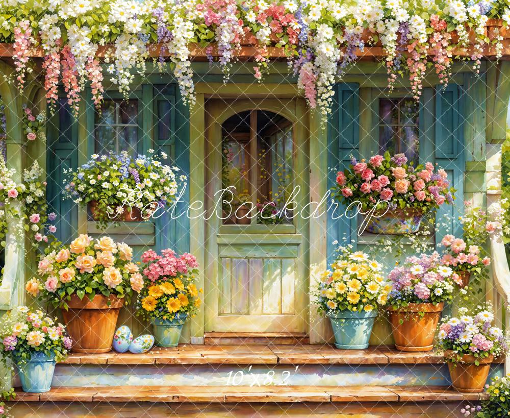 Kate Printemps Fleurs Porte Aquarelle Toile de fond conçue par Emetselch