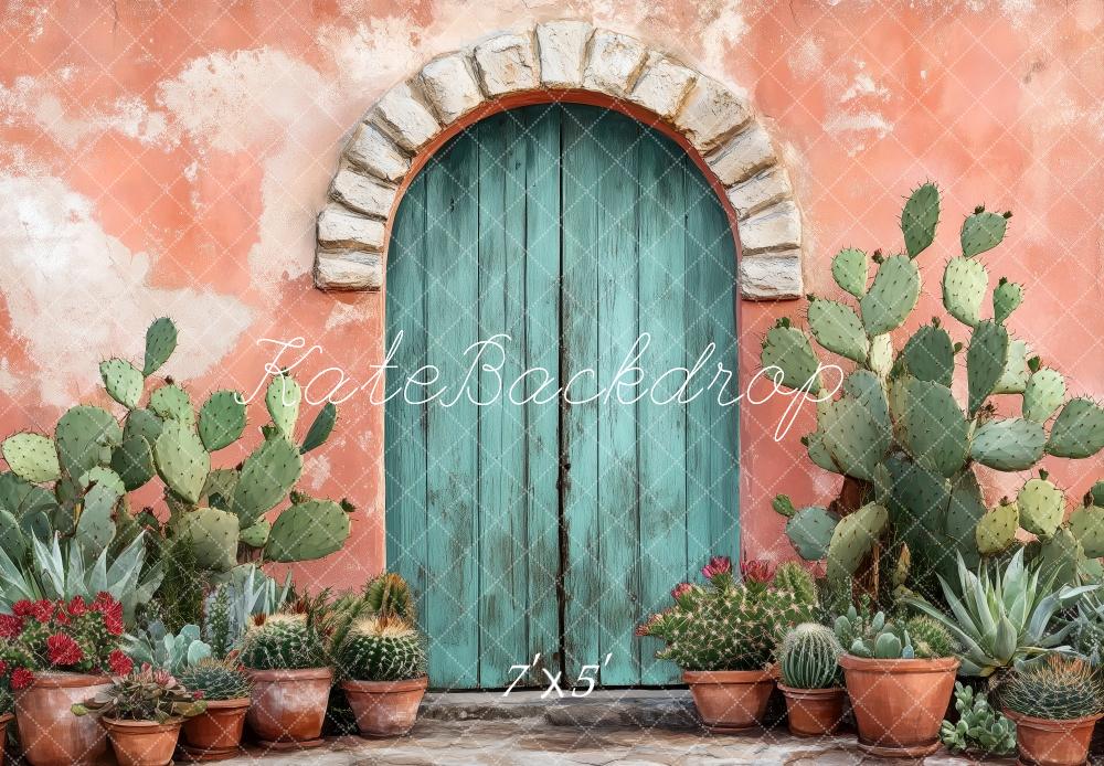 Kate Méditerranée Porte Cactus Toile de fond conçue par Patty Roberts