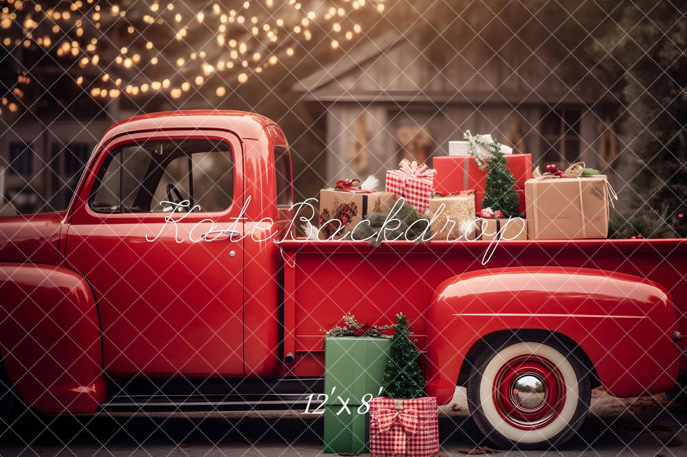 Offres Éclair Kate Noël Voiture rouge Cadeaux Toile de fond en Laine pour la photographie - Kate Backdrop FR