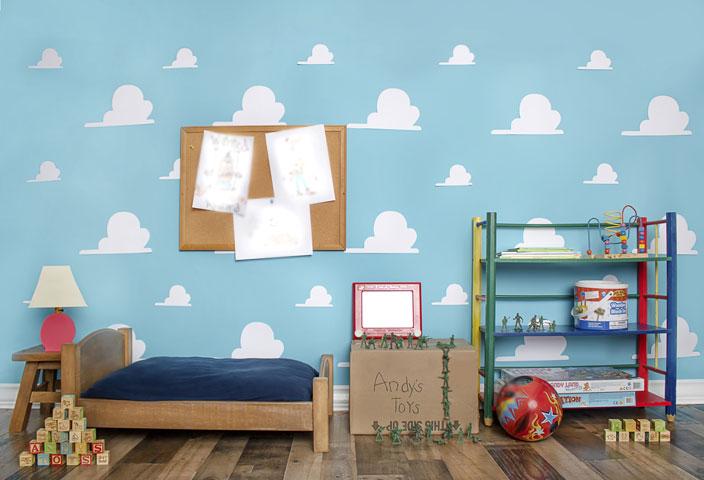 Kate Salle de jouets Lit Enfants Toile de fond conçu par Erin Larkins - Kate Backdrop FR