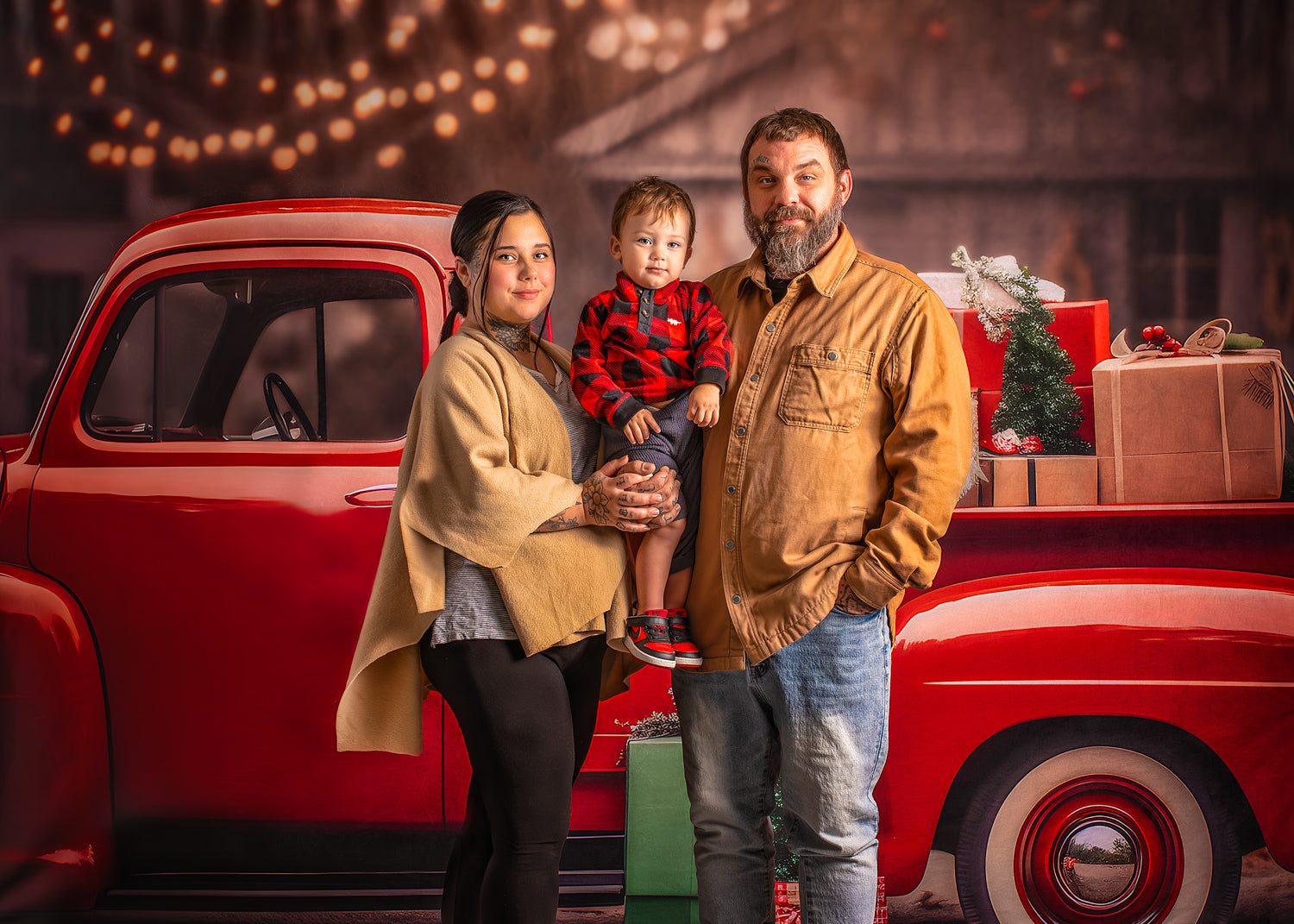 Offres Éclair Kate Noël Voiture rouge Cadeaux Toile de fond en Laine pour la photographie - Kate Backdrop FR