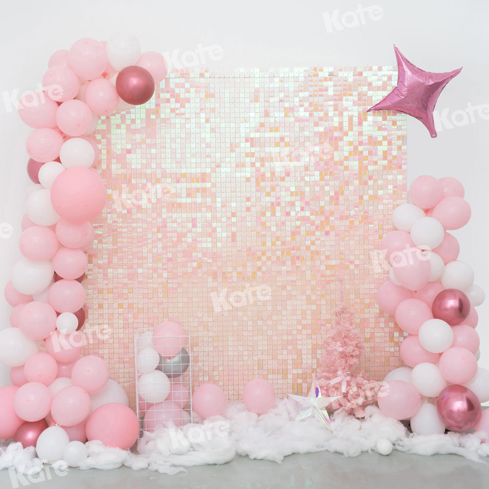 Ballon Rose Et Blanc Sur Le Plancher Image stock - Image du cadeau,  anniversaire: 42661555
