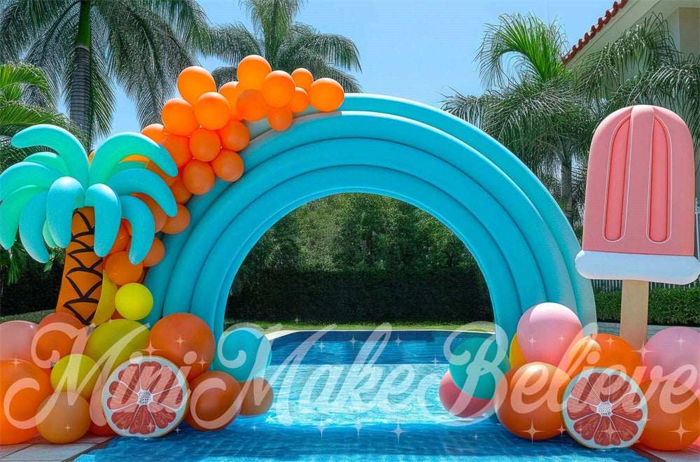 Kate Piscine Arche de ballons Été Toile de fond conçue par Mini MakeBelieve - Kate Backdrop FR