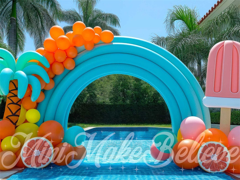 Kate Piscine Arche de ballons Été Toile de fond conçue par Mini MakeBelieve - Kate Backdrop FR