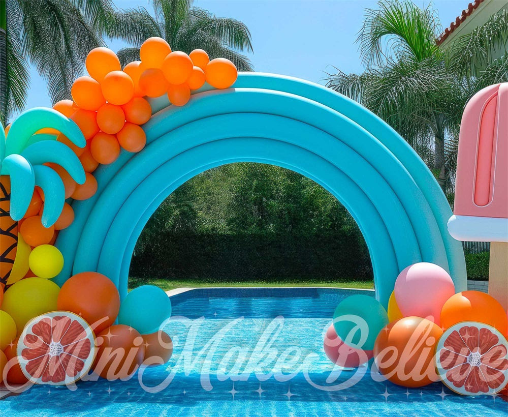 Kate Piscine Arche de ballons Été Toile de fond conçue par Mini MakeBelieve - Kate Backdrop FR