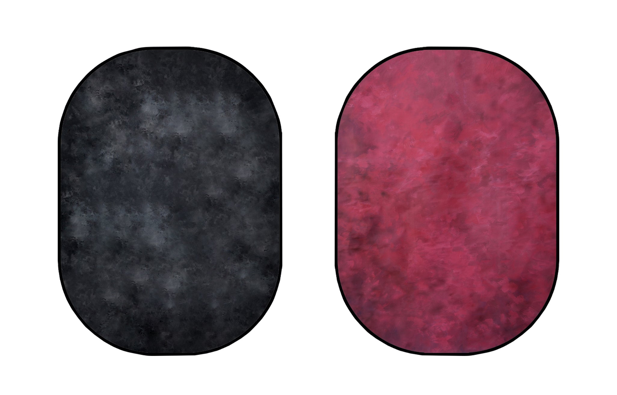 Kate Double-face Abstrait Noir-gris/Abstrait Bordeaux Toile de fond Pliable 5x6.5pi(1.5x2m) - Kate Backdrop FR