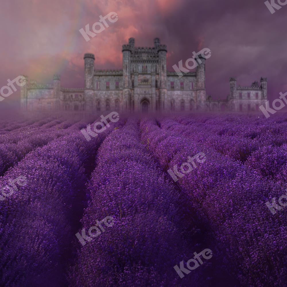 Kate Lavande Domaine Toile de Fond Fleurs Violettes Conçu par Chain Photographie - Kate Backdrop FR